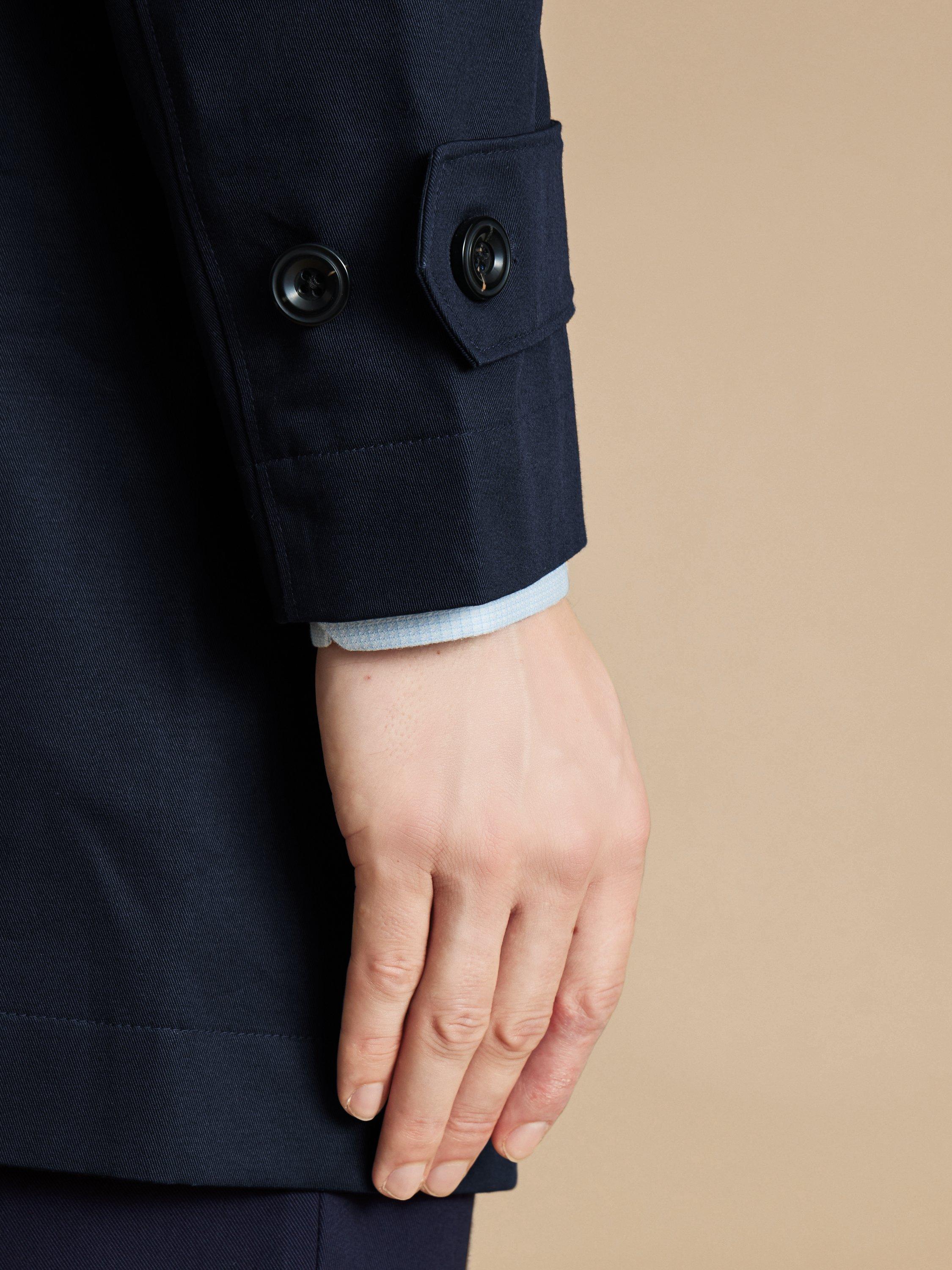Product image 4 of 5, which shows Charles Tyrwhitt Waterproof Overcoat, French Navy, 48R