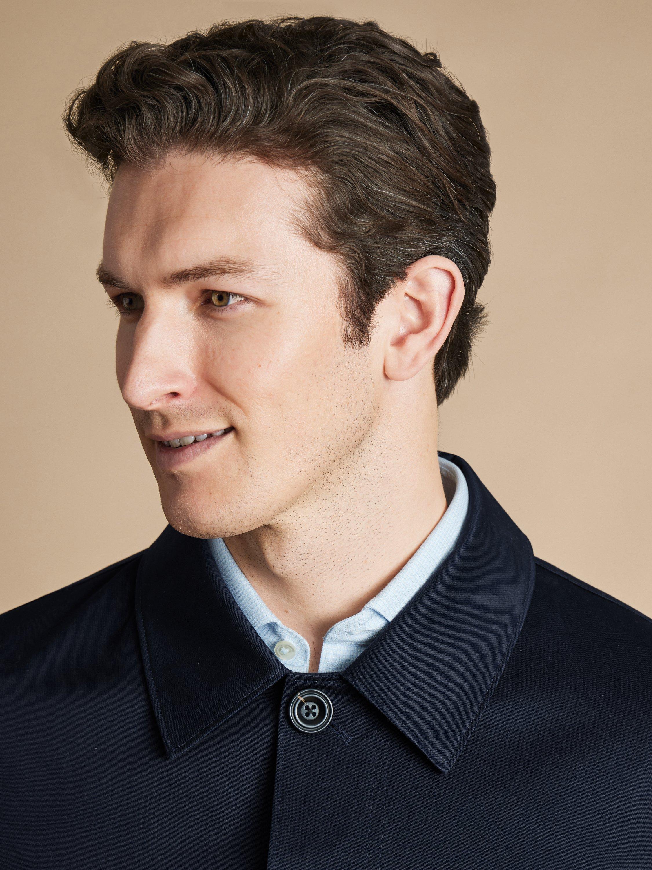 Product image 5 of 5, which shows Charles Tyrwhitt Waterproof Overcoat, French Navy, 48R