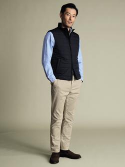 Charles Tyrwhitt Zip Front Quilted Gilet, Navy