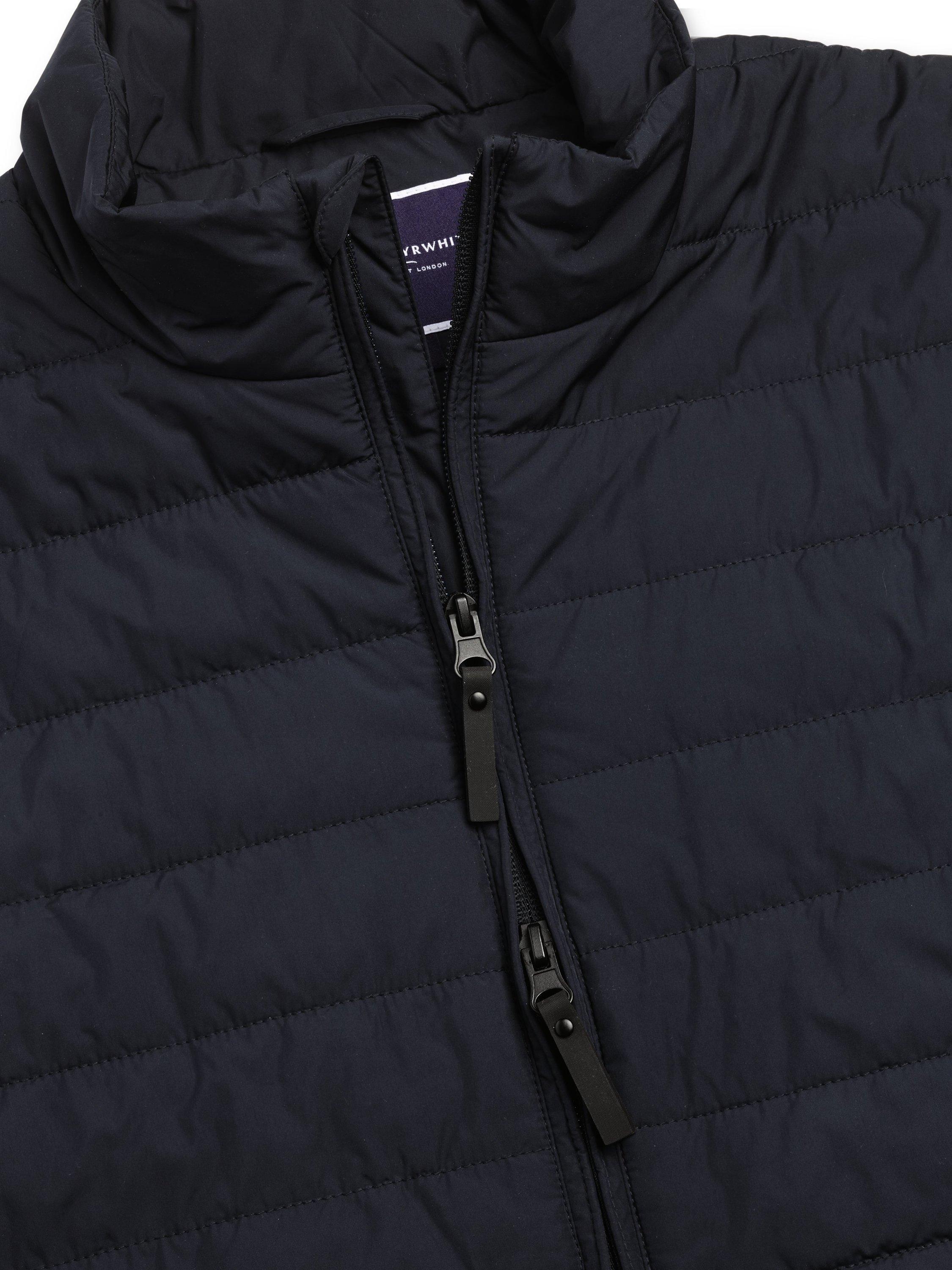 Product image 2 of 5, which shows Charles Tyrwhitt Zip Front Quilted Gilet, Navy, XL