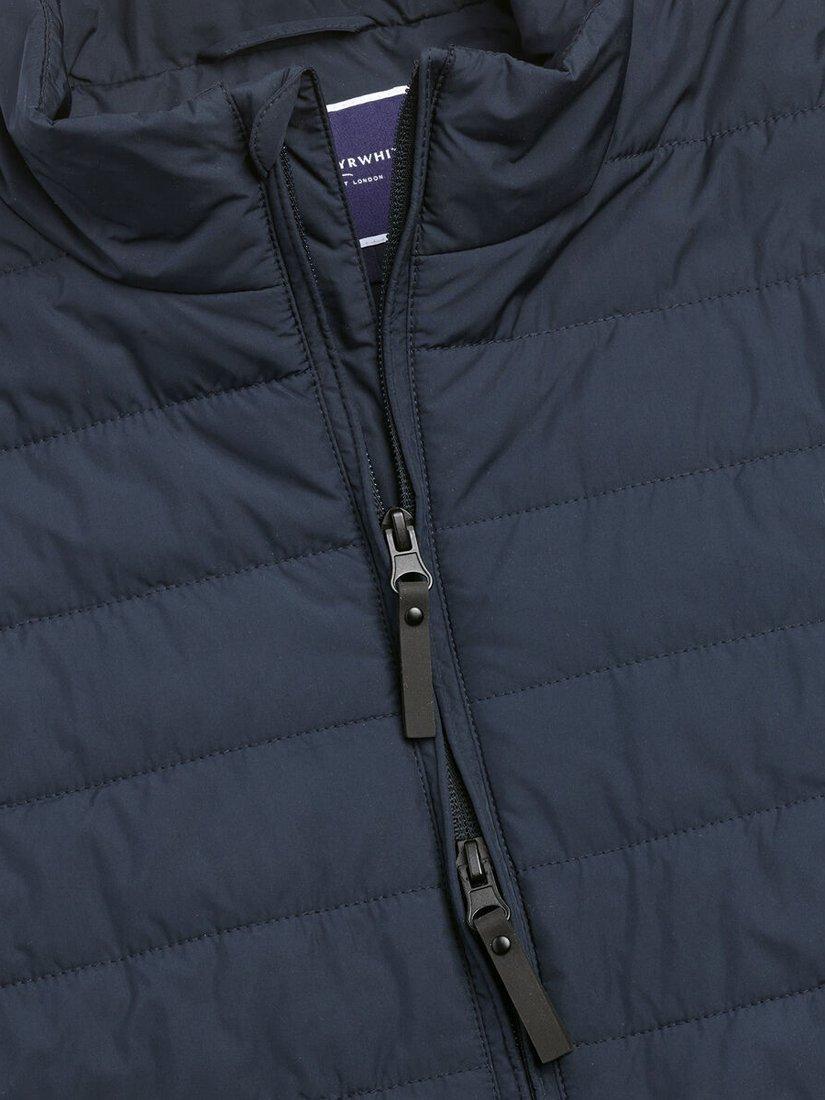 Product image 4 of 5, which shows Charles Tyrwhitt Zip Front Quilted Gilet, Navy, XL