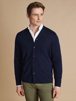 Charles Tyrwhitt Merino Wool Cardigan, Navy