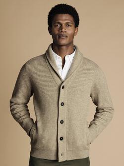 Charles Tyrwhitt Merino Wool Cardigan, Oatmeal