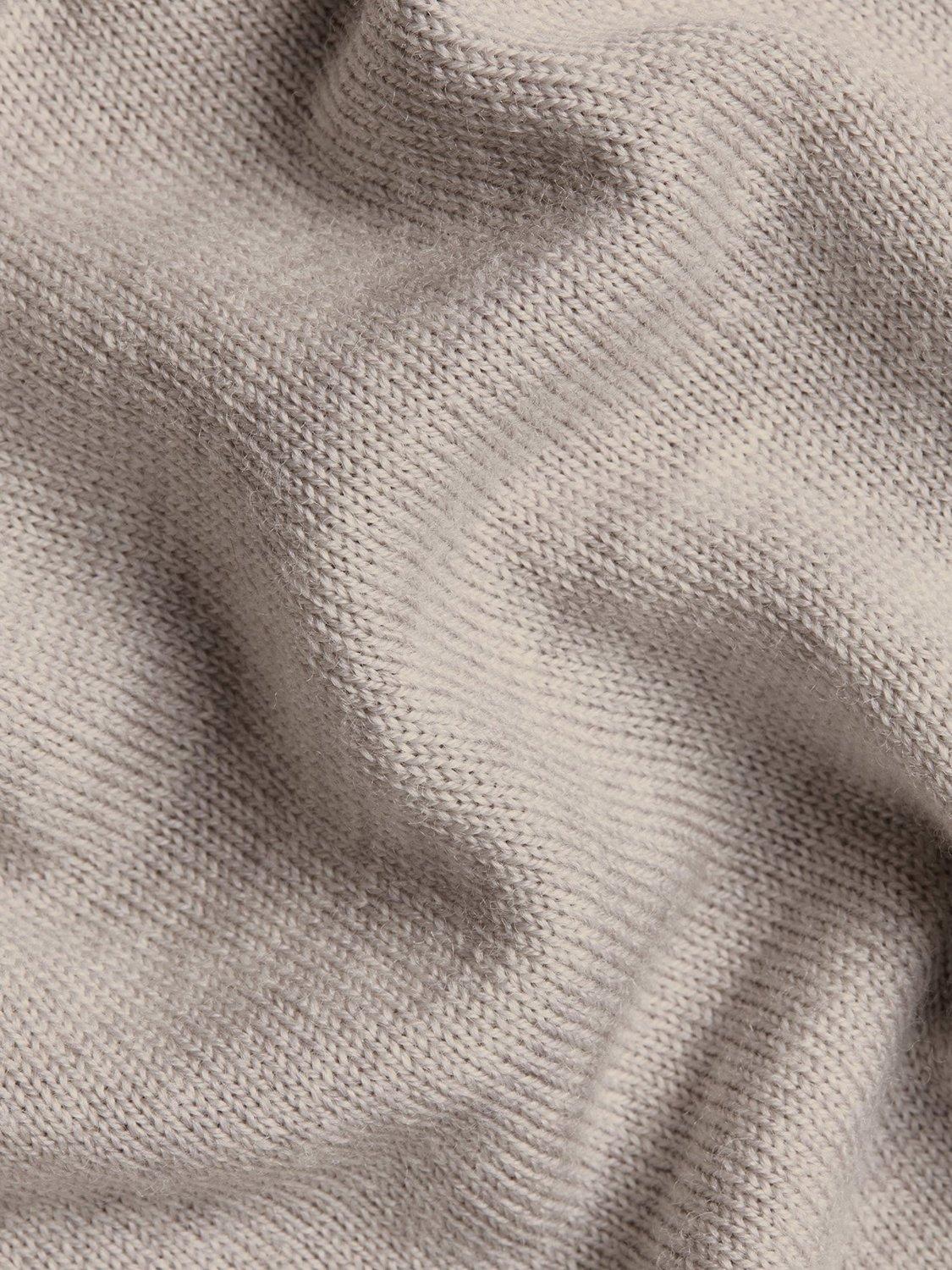 Product image 5 of 5, which shows Charles Tyrwhitt Half Zip Merino Wool Jumper, Limestone, L