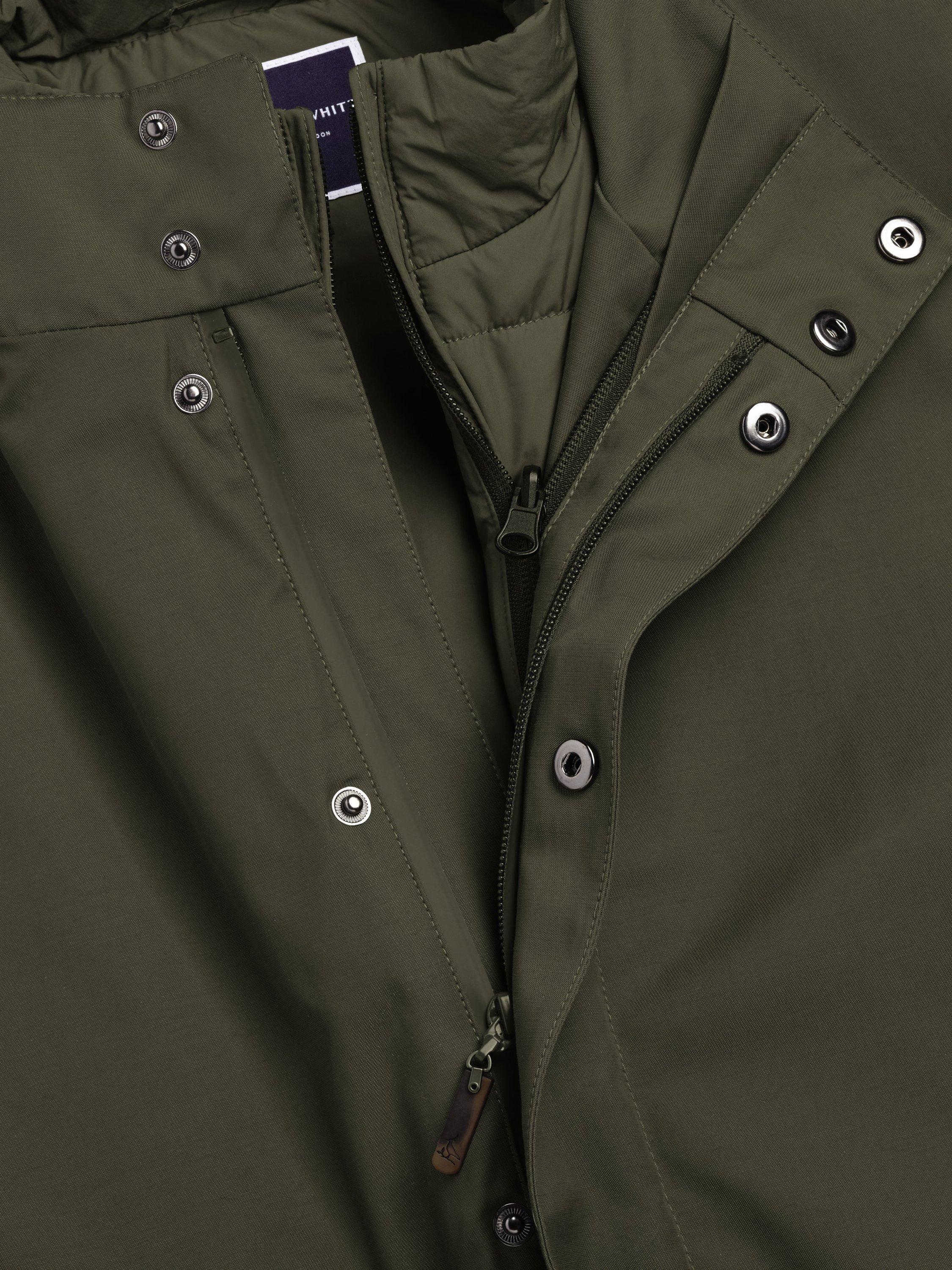 Product image 5 of 5, which shows Charles Tyrwhitt Cotton Blend Raincoat, Olive Green, M