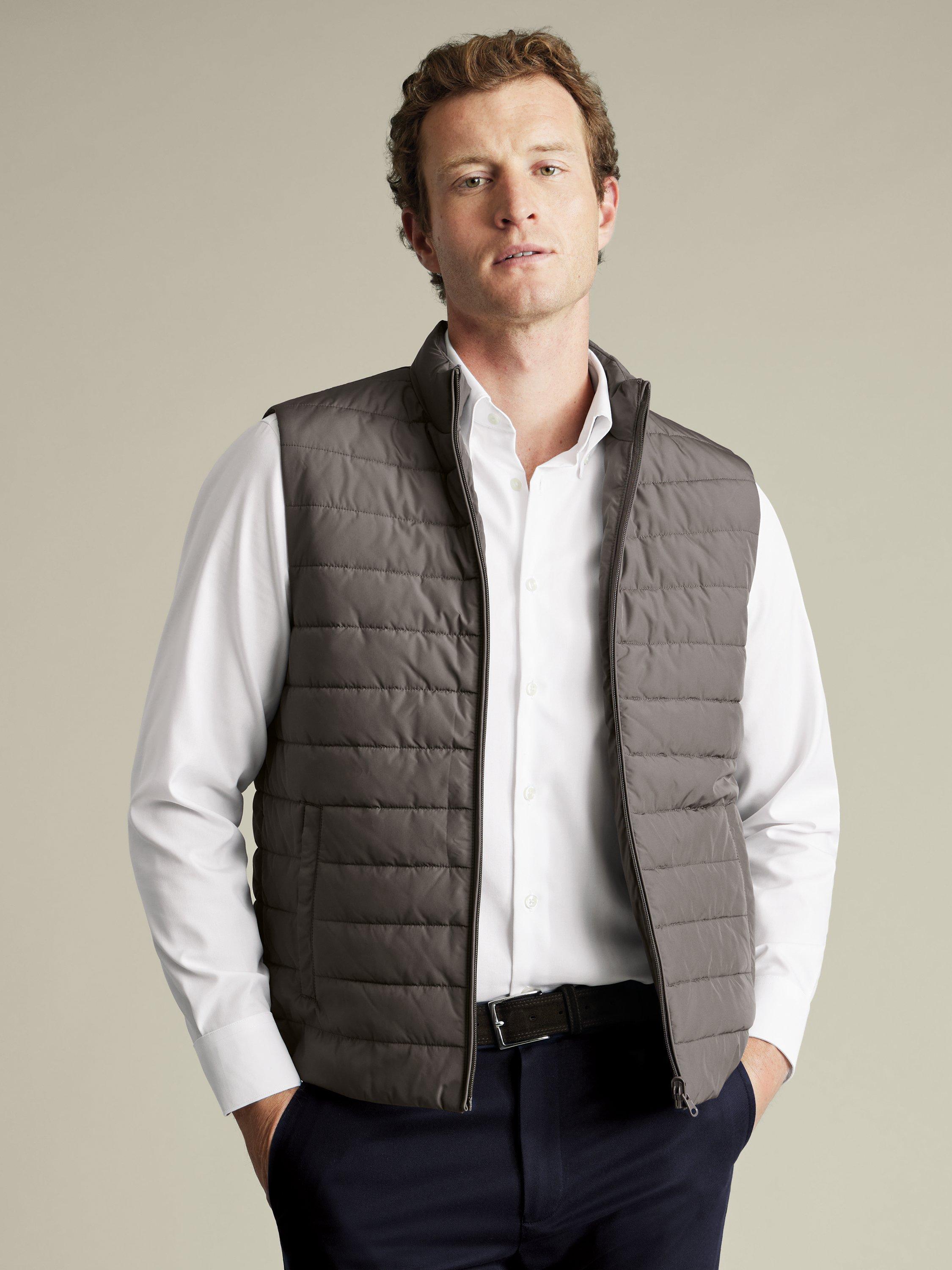 Product image 2 of 6, which shows Charles Tyrwhitt Cotton Blend Raincoat, Mocha, M