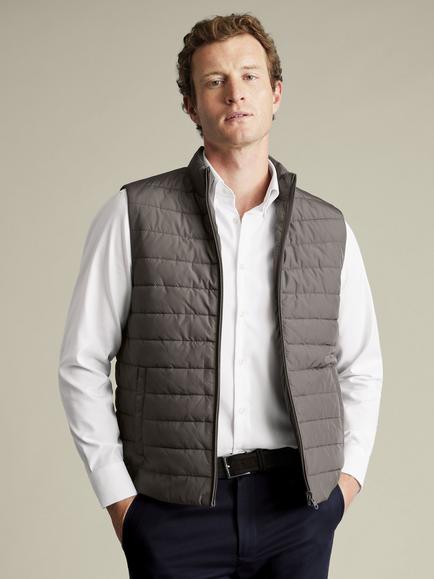 Charles Tyrwhitt Cotton Blend Raincoat - view 2, Mocha