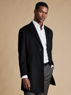 Charles Tyrwhitt Wool Overcoat, Black, Black