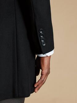 Charles Tyrwhitt Wool Overcoat, Black - view 2, Black