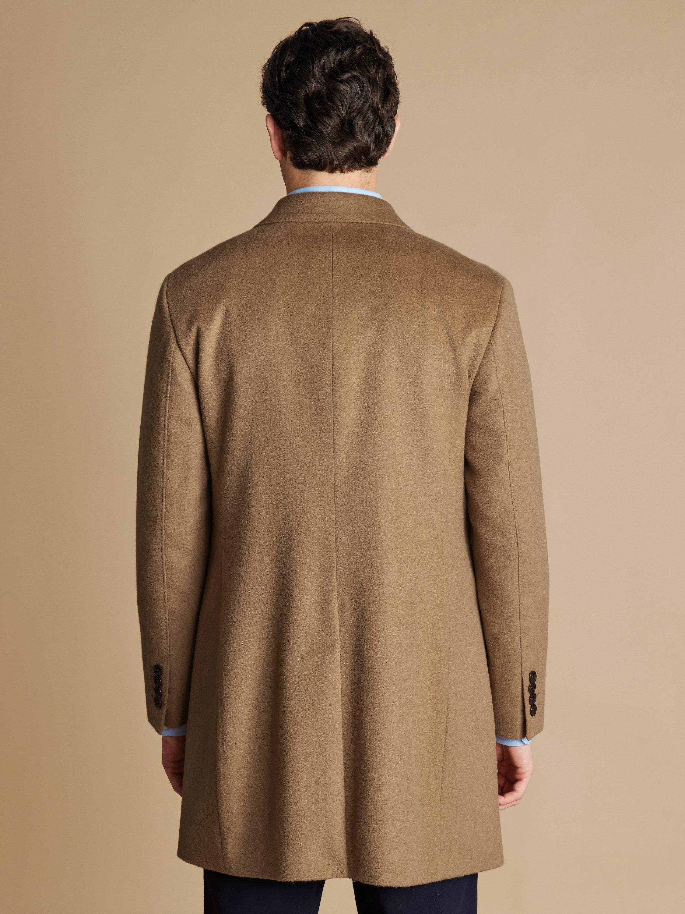 Product image 4 of 5, which shows Charles Tyrwhitt Wool Overcoat, Light Camel, 46R