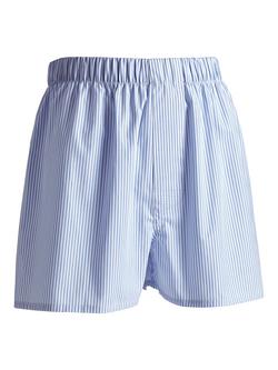 Charles Tyrwhitt Stripe Cotton Boxer Shorts, Cornflower Blue, Cornflower Blue