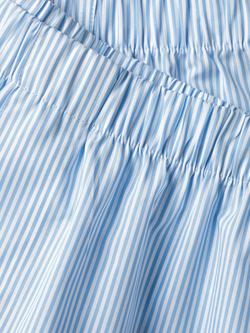 Charles Tyrwhitt Stripe Cotton Boxer Shorts, Cornflower Blue - view 2, Cornflower Blue