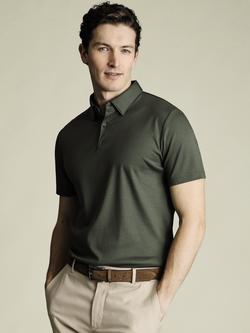 Charles Tyrwhitt Regular Fit Cotton Polo Shirt, Olive Green