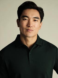 Charles Tyrwhitt Regular Fit Cotton Blend Polo Shirt - view 2, Dark Green