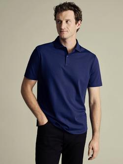 Charles Tyrwhitt Regular Fit Cotton Blend Polo Shirt, Royal Blue