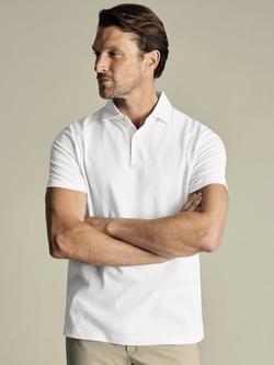 Charles Tyrwhitt Regular Fit Cotton Blend Polo Shirt, White
