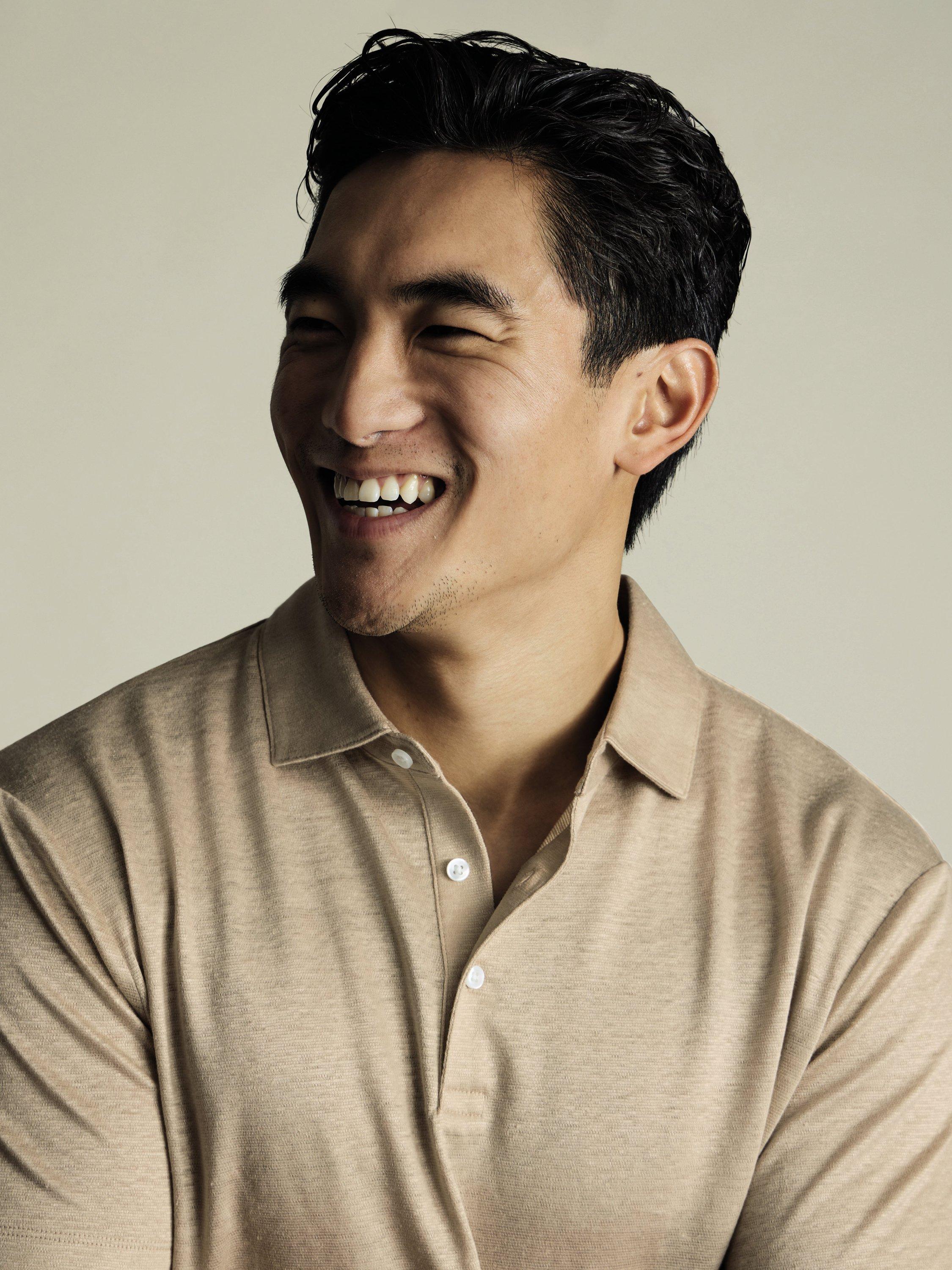 Product image 2 of 5, which shows Charles Tyrwhitt Regular Fit Linen Polo Shirt, Oatmeal, XXL