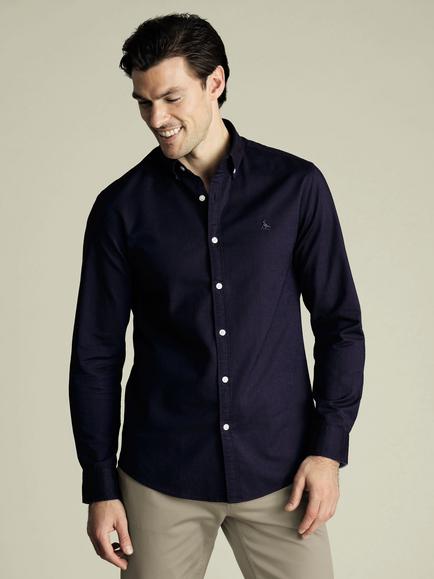 Charles Tyrwhitt Regular Fit Button Down Collar Cotton Shirt, Ink Blue