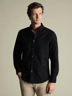 Charles Tyrwhitt Slim Fit Button Down Collar Cotton Shirt, Black
