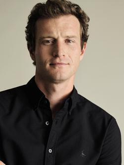 Charles Tyrwhitt Slim Fit Button Down Collar Cotton Shirt - view 2, Black