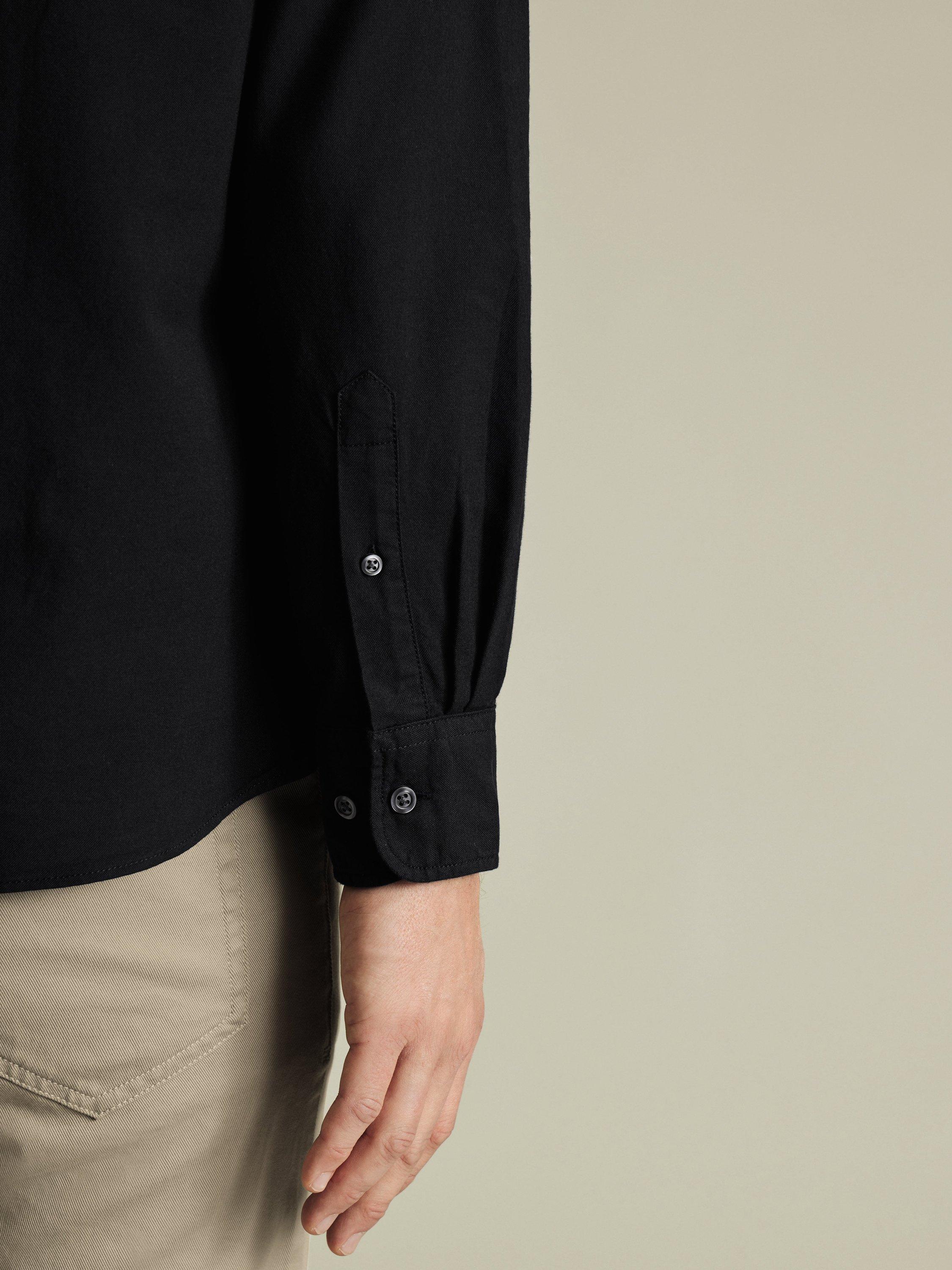 Product image 4 of 6, which shows Charles Tyrwhitt Slim Fit Button Down Collar Cotton Shirt, Black, XXL