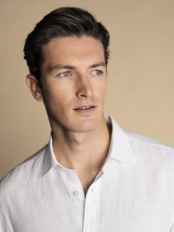 Charles Tyrwhitt Slim Fit Linen Shirt - view 2, White