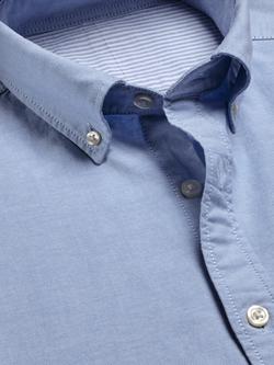 Charles Tyrwhitt Regular Fit Button Down Collar Cotton Shirt - view 2, Sky Blue