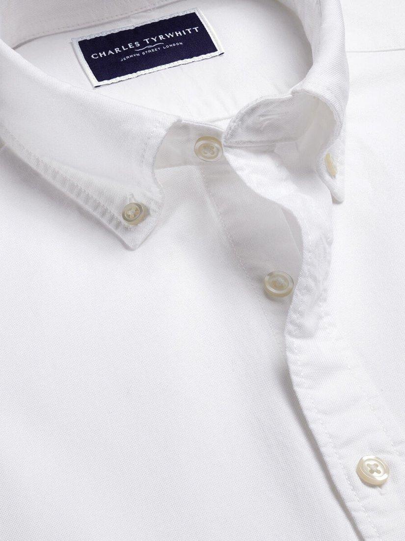 Product image 4 of 6, which shows Charles Tyrwhitt Regular Fit Button Down Collar Cotton Shirt, White, M