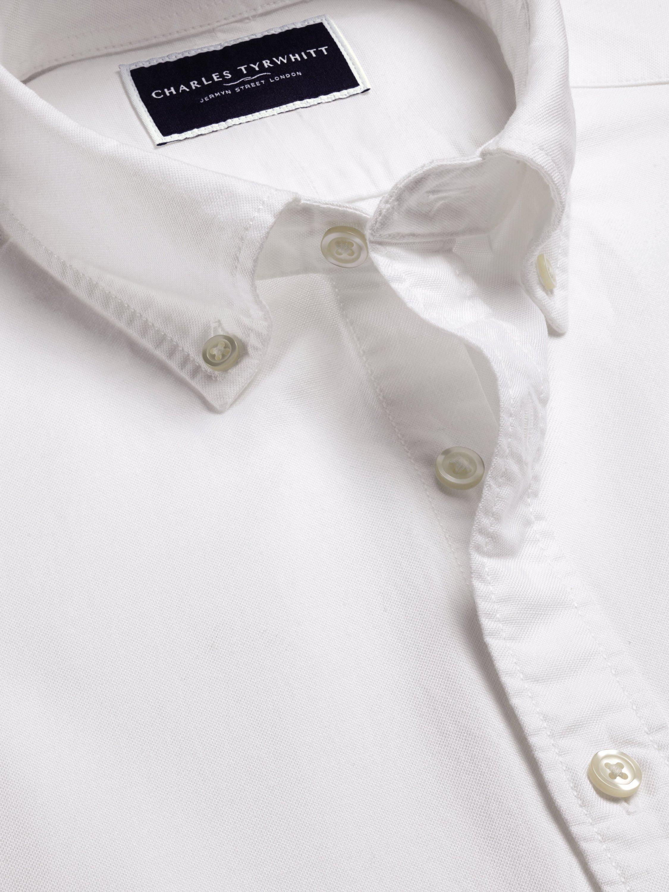 Product image 4 of 7, which shows Charles Tyrwhitt Slim Fit Button Down Collar Cotton Shirt, White, M