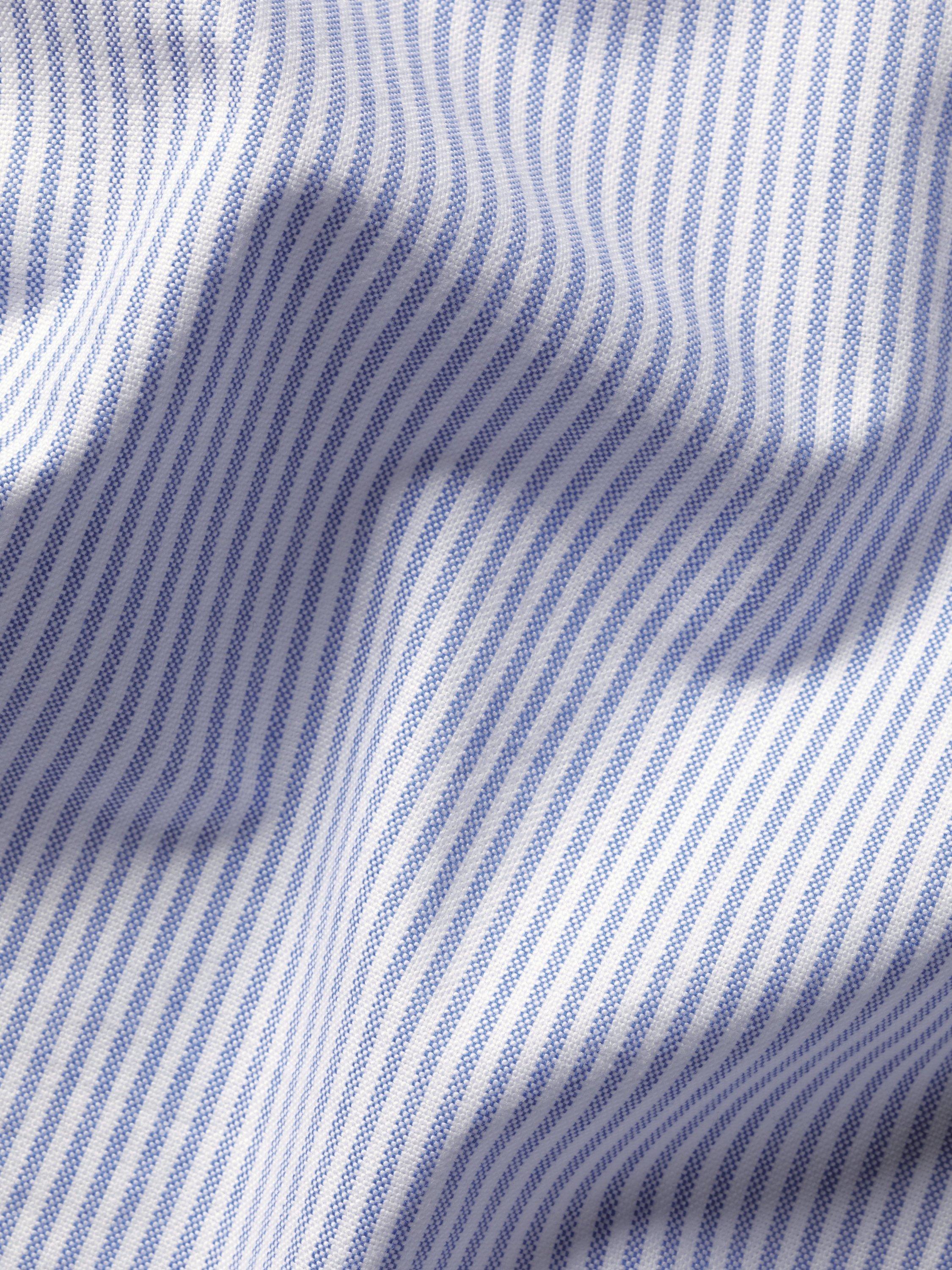 Product image 5 of 6, which shows Charles Tyrwhitt Slim Fit Button Down Collar Stripe Cotton Shirt, Blue/White, L