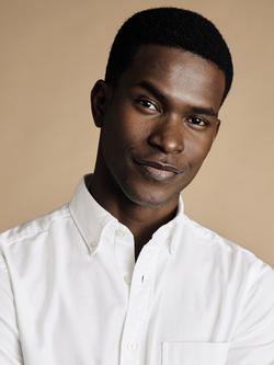 Charles Tyrwhitt Regular Fit Button Down Collar Short Sleeve Cotton Shirt - view 2, White