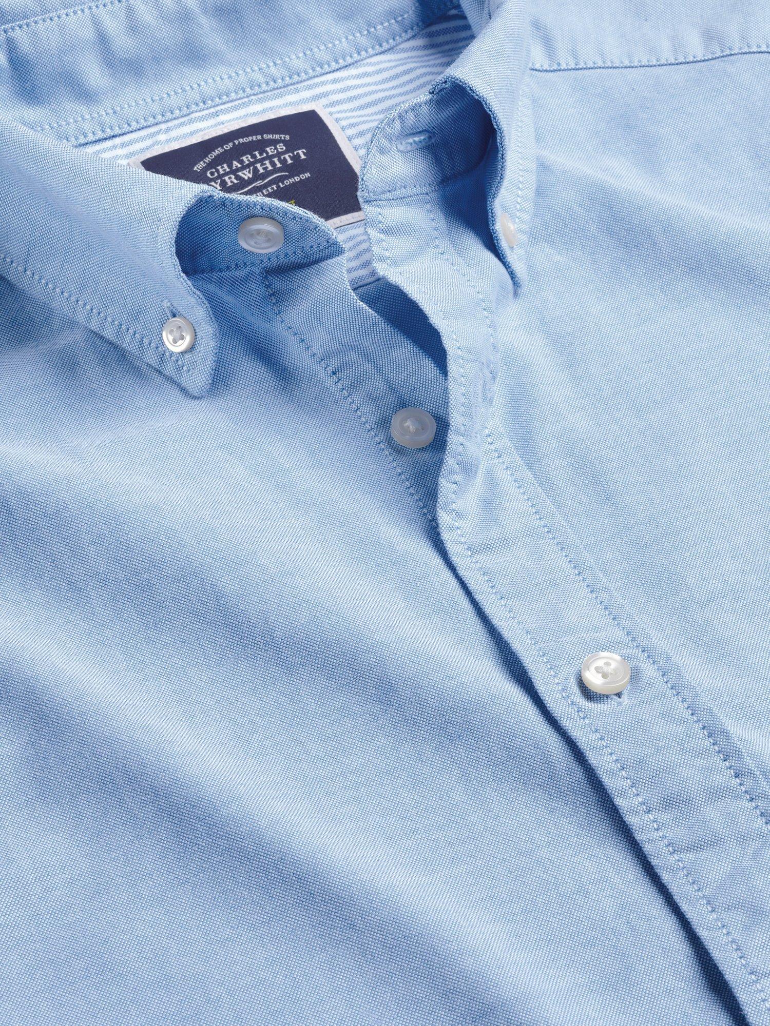 Product image 3 of 5, which shows Charles Tyrwhitt Slim Fit Button Down Collar Cotton Shirt, Sky Blue, S