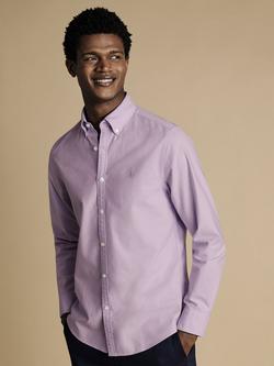 Charles Tyrwhitt Regular Fit Button Down Collar Cotton Shirt, Lilac Purple
