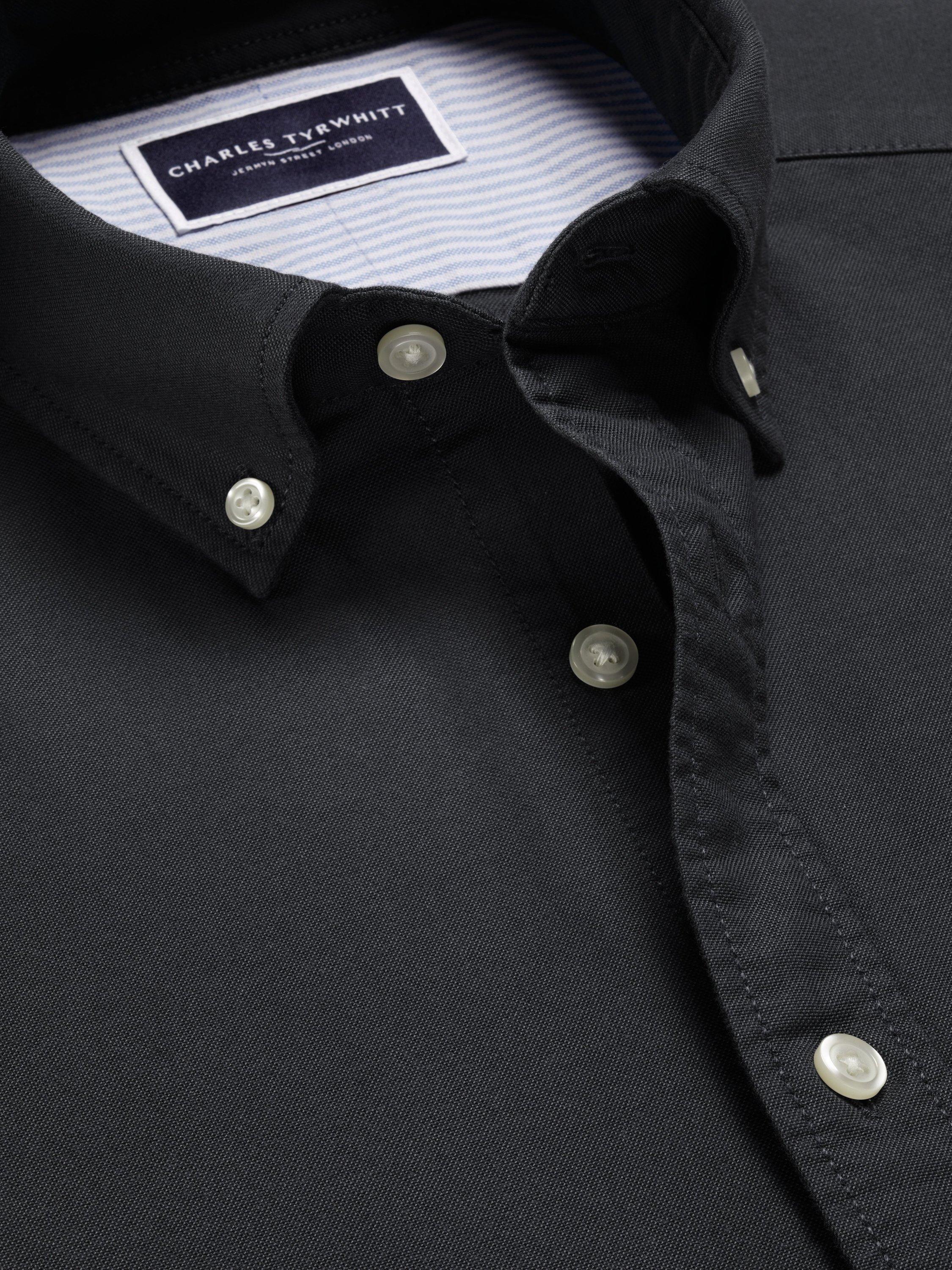 Product image 3 of 6, which shows Charles Tyrwhitt Regular Fit Button Down Collar Cotton Shirt, Slate Grey, M