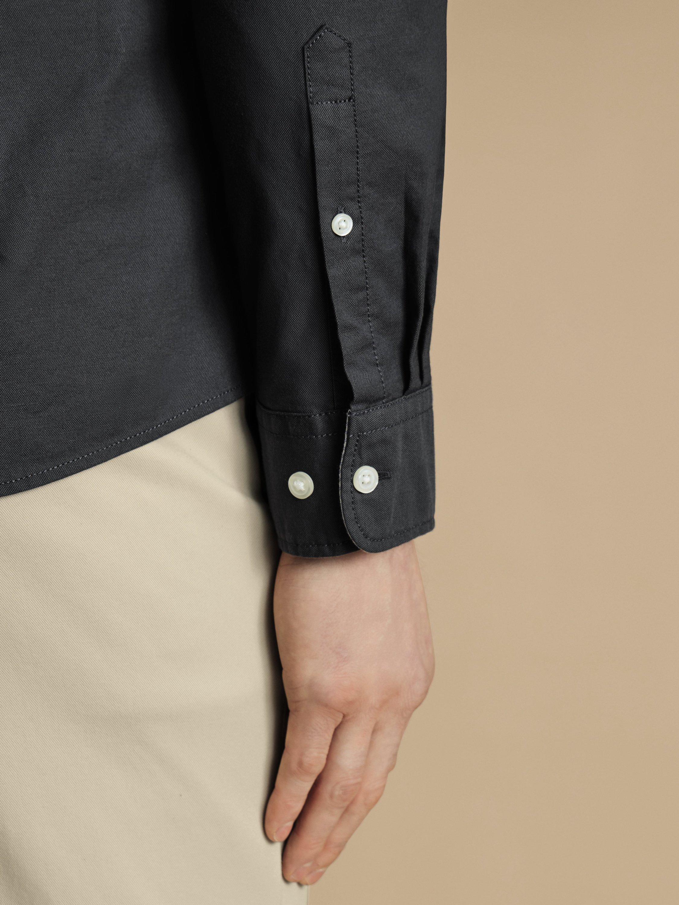 Product image 4 of 6, which shows Charles Tyrwhitt Regular Fit Button Down Collar Cotton Shirt, Slate Grey, M