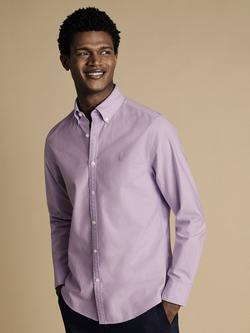 Charles Tyrwhitt Slim Fit Button Down Collar Cotton Shirt, Lilac Purple