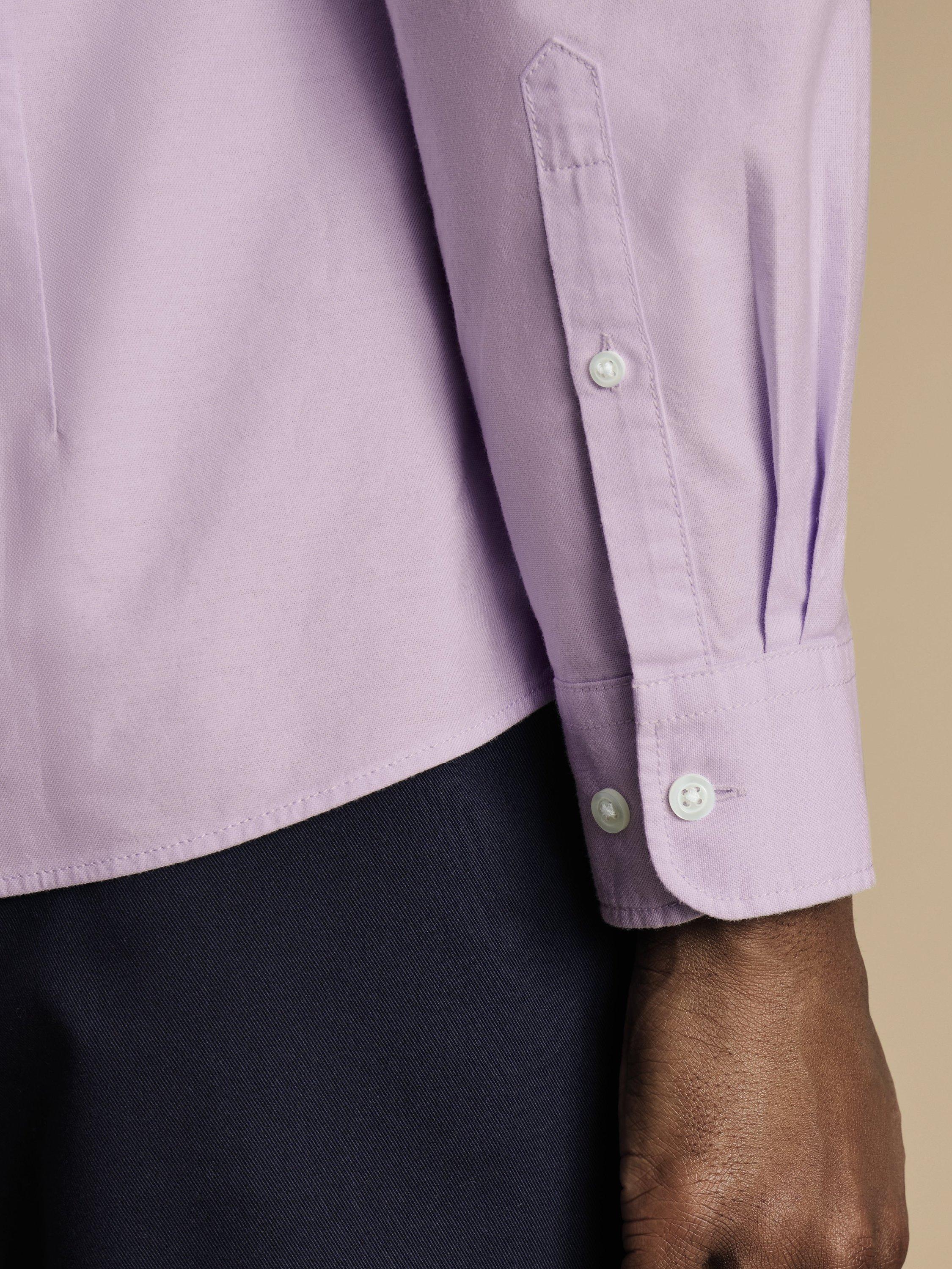 Product image 4 of 7, which shows Charles Tyrwhitt Slim Fit Button Down Collar Cotton Shirt, Lilac Purple, L