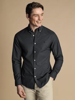 Charles Tyrwhitt Slim Fit Button Down Collar Cotton Shirt, Slate Grey