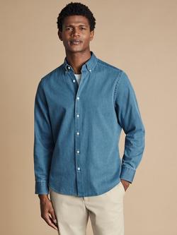 Charles Tyrwhitt Slim Fit Cotton Shirt, Ocean Blue