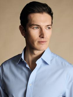 Charles Tyrwhitt Regular Fit Cotton Shirt, Sky Blue - view 2, Sky Blue