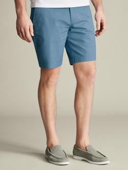 Charles Tyrwhitt Regular Fit Cotton Blend Shorts, Ocean Blue, Ocean Blue