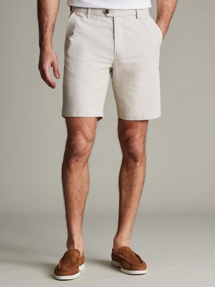 Charles Tyrwhitt Slim Fit Cotton Linen Blend Shorts, Stone