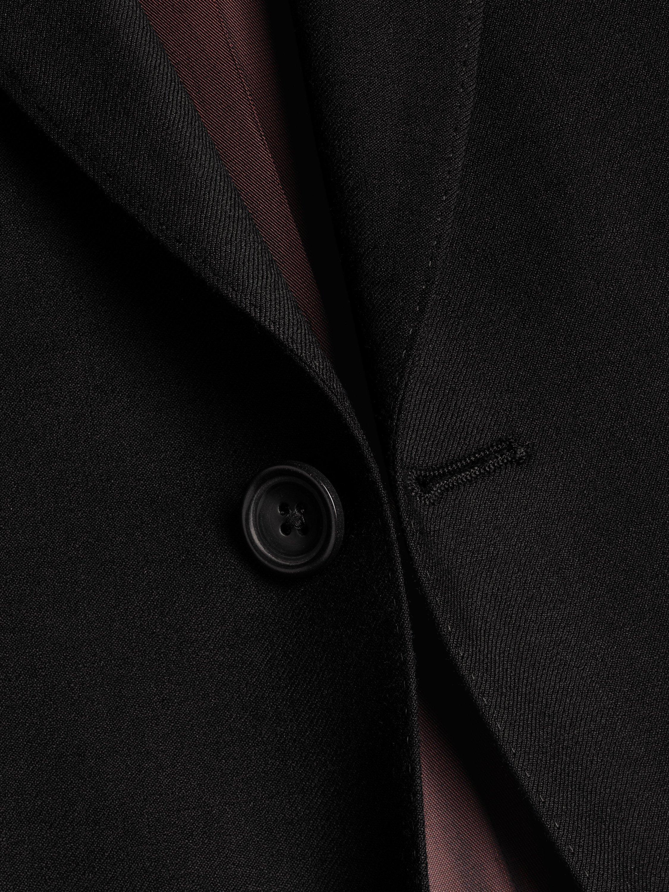 Product image 6 of 7, which shows Charles Tyrwhitt Regular Fit Single Breasted Wool Blazer, Black, 36S