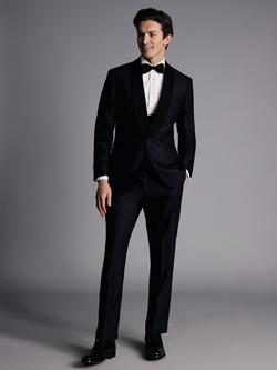 Charles Tyrwhitt Double Breasted Wool Waistcoat - view 2, Dark Navy