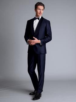 Charles Tyrwhitt Slim Fit Wool Suit Trousers - view 2, Dark Navy