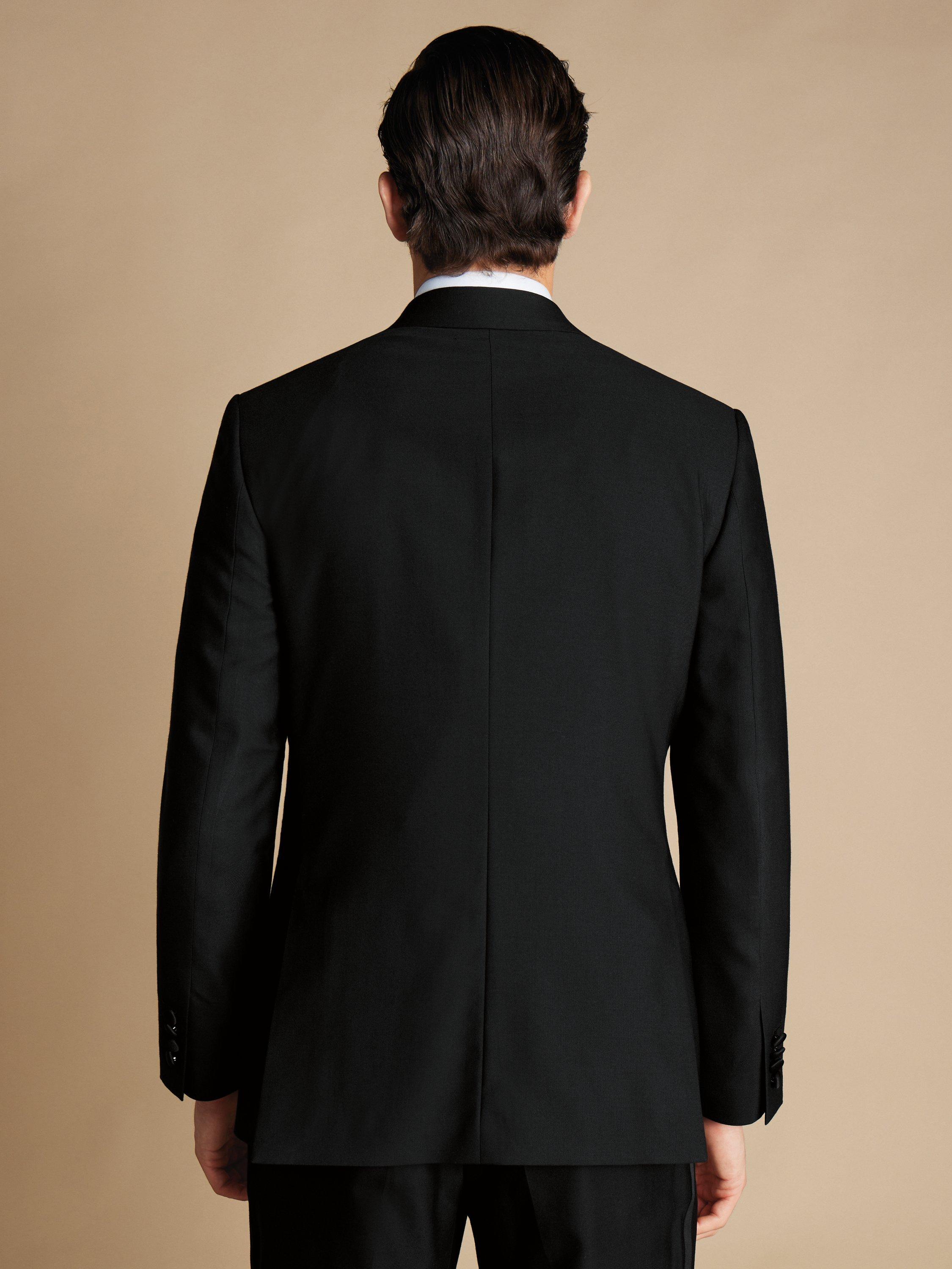 Product image 3 of 5, which shows Charles Tyrwhitt Double Breasted Wool Dinner Jacket, Black, 36R