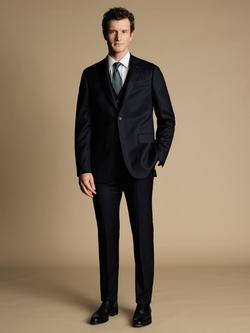 Charles Tyrwhitt Single Breasted Wool Waistcoat - view 2, Dark Navy