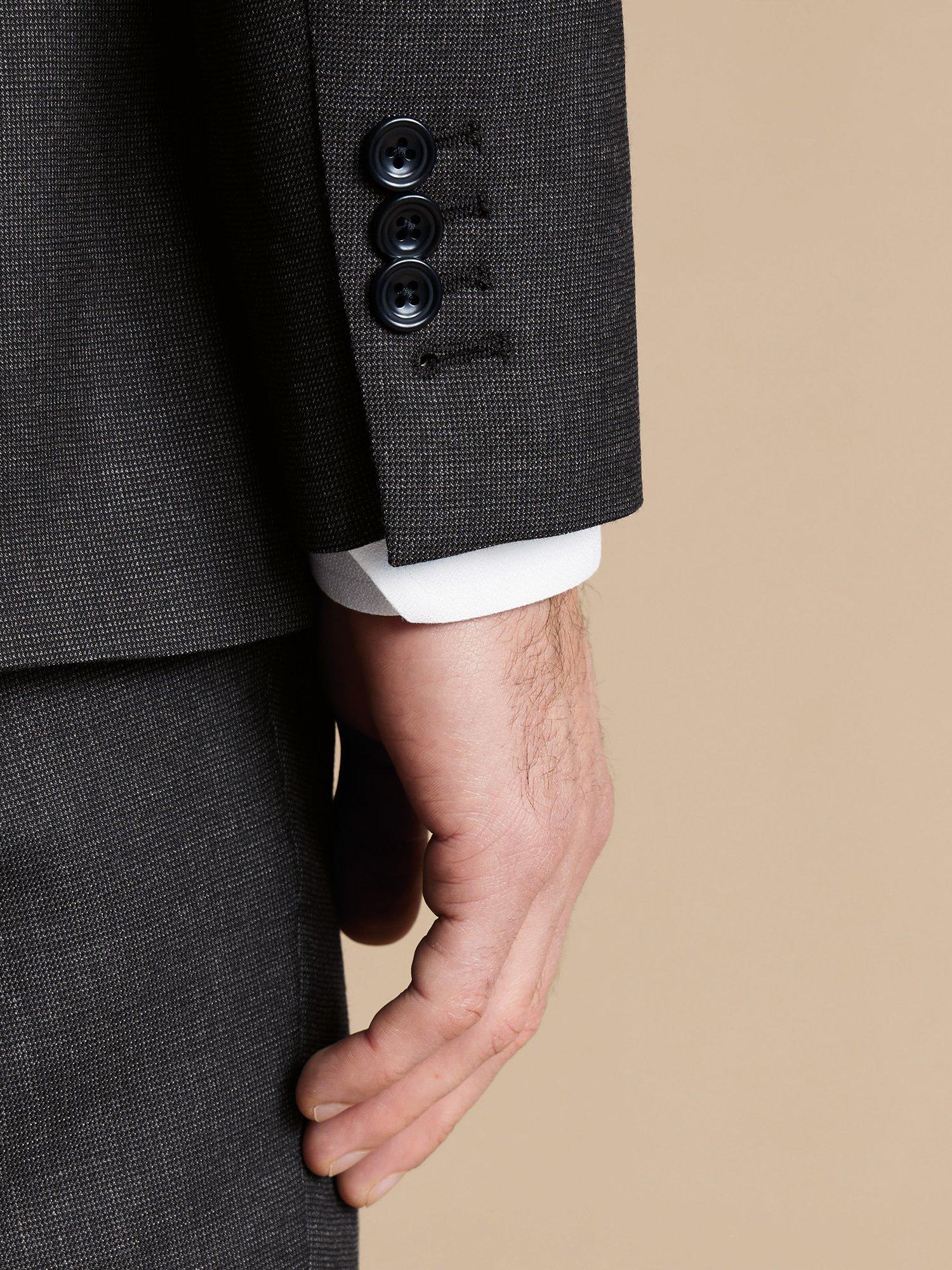 Product image 2 of 4, which shows Charles Tyrwhitt Slim Fit Single Breasted Wool Blazer, Charcoal Grey, 36R