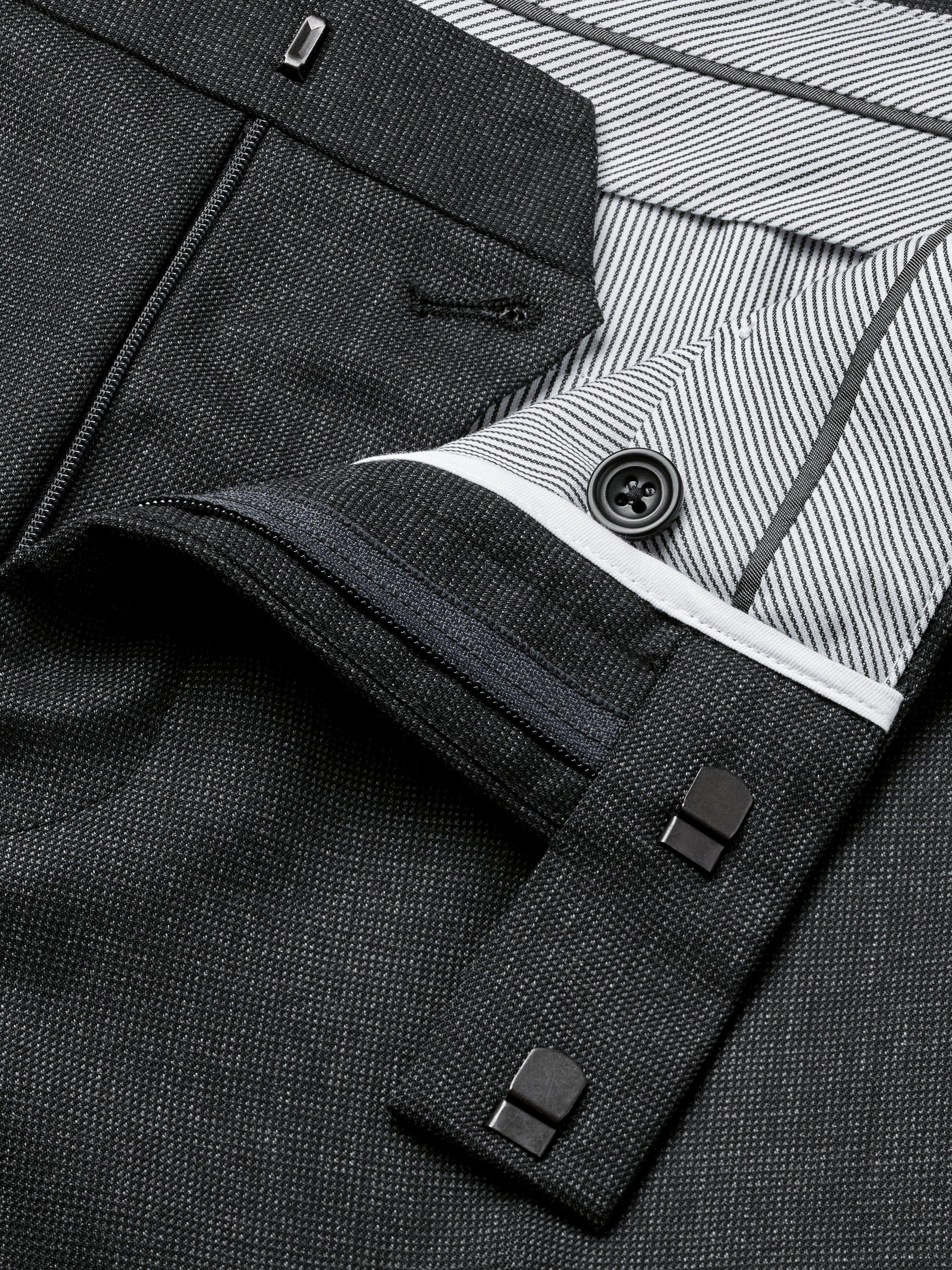 Product image 6 of 6, which shows Charles Tyrwhitt Slim Fit Wool Suit Trousers, Charcoal Grey, 30S