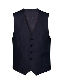 Charles Tyrwhitt Single Breasted Wool Waistcoat, Indigo Blue, Indigo Blue